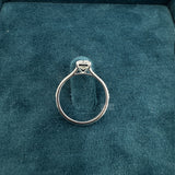 top view of 1 ct lab grown diamond ring​
