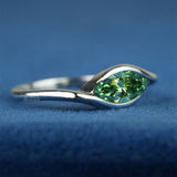 side view of 1 carat marquise diamond ring​
