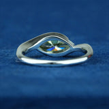 back view of solitaire 1 carat diamond ring
