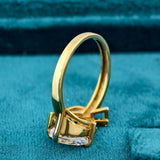 Back / Band View of 1 Ct Heart Shaped Lab Diamond Initial Ring