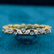 Front View Of 1 Ct Marquise and Round Cut Lab Grown Diamond Wedding Band