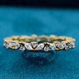 Front View Of 1 Ct Marquise and Round Cut Lab Grown Diamond Wedding Band