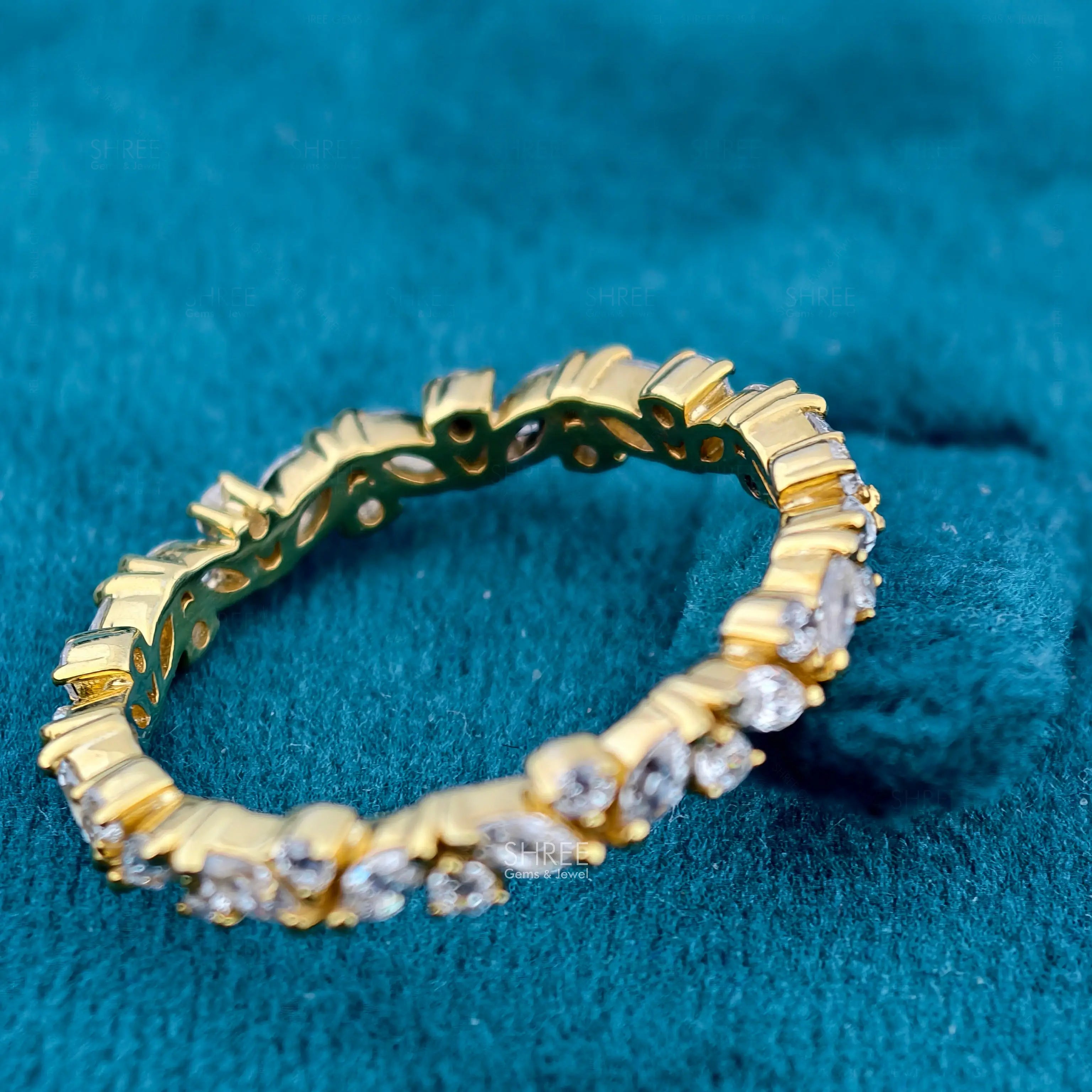 Inside View of 1 Carat Lab Created Diamond Eternity Band