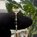 Side View of Oval Lab Grown Diamond Engagement Ring