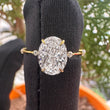 Front View Of 1 Ct Oval Cut Lab Grown Diamond Engagement Ring