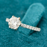 Side View Of Round Diamond Engagement Ring