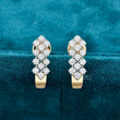 front view of diamond hoop earrings​
