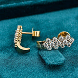 back side view of small diamond hoop earrings​
