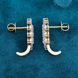 lock view of lab grown diamond hoop earrings​
