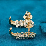 back side view of womens diamond hoop earrings​
