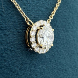 zoom view of lab created diamond necklace​
