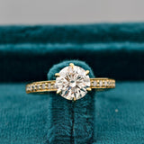 Front View Of 1 Ct Round Lab Grown Diamond Engagement Ring​