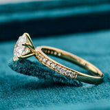 Side View of 1 Ct Round Lab Grown Diamond Engagement Ring​