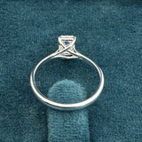 backview of 1 ct emerald cut lab grown diamond rings
