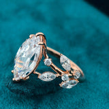 Side View of 1 Ct Marquise Diamond Engagement Ring