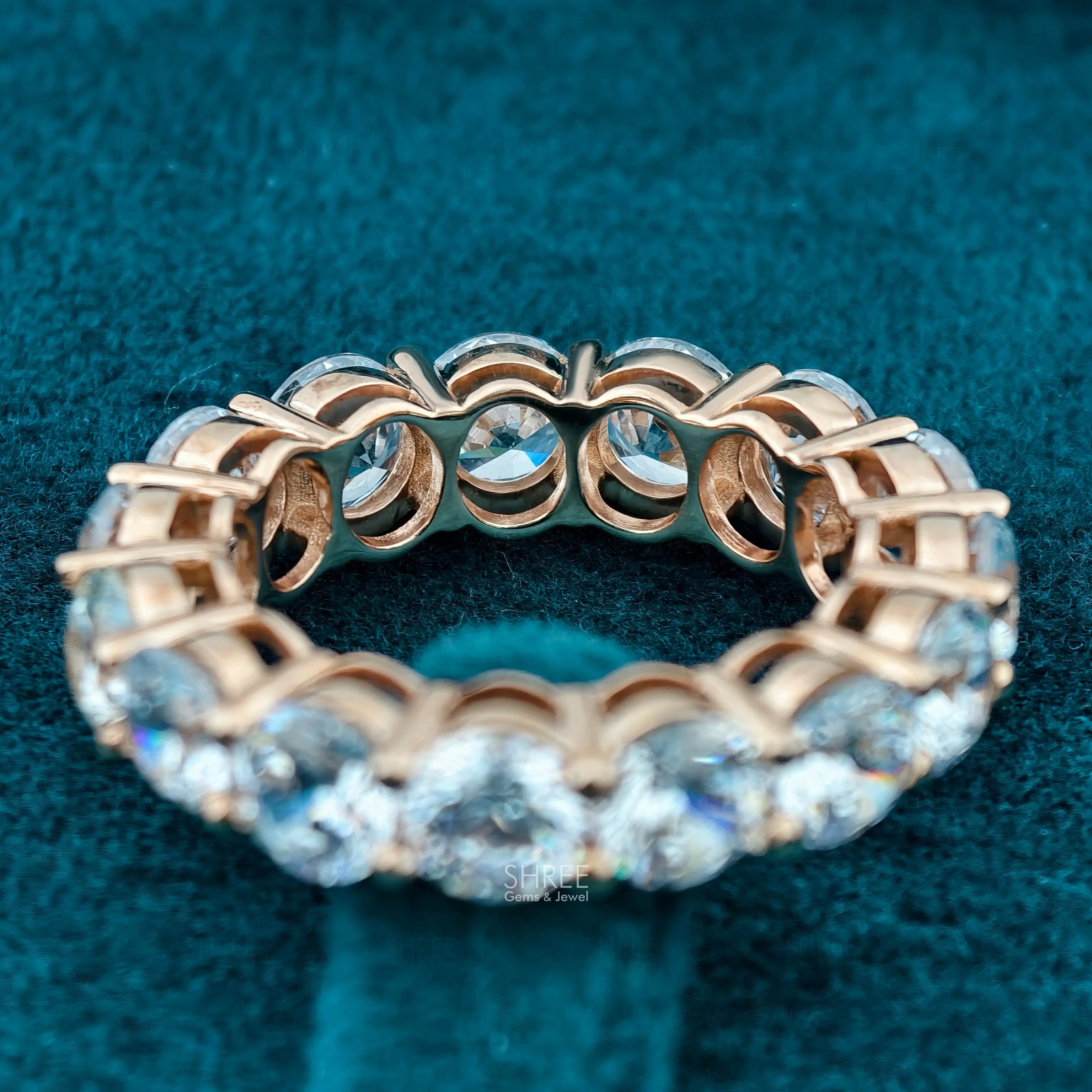 Back Side View of 2.40 Ct Round Lab Diamond Eternity Band