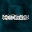 Front View of 2.40 Ct Round Lab Diamond Eternity Band