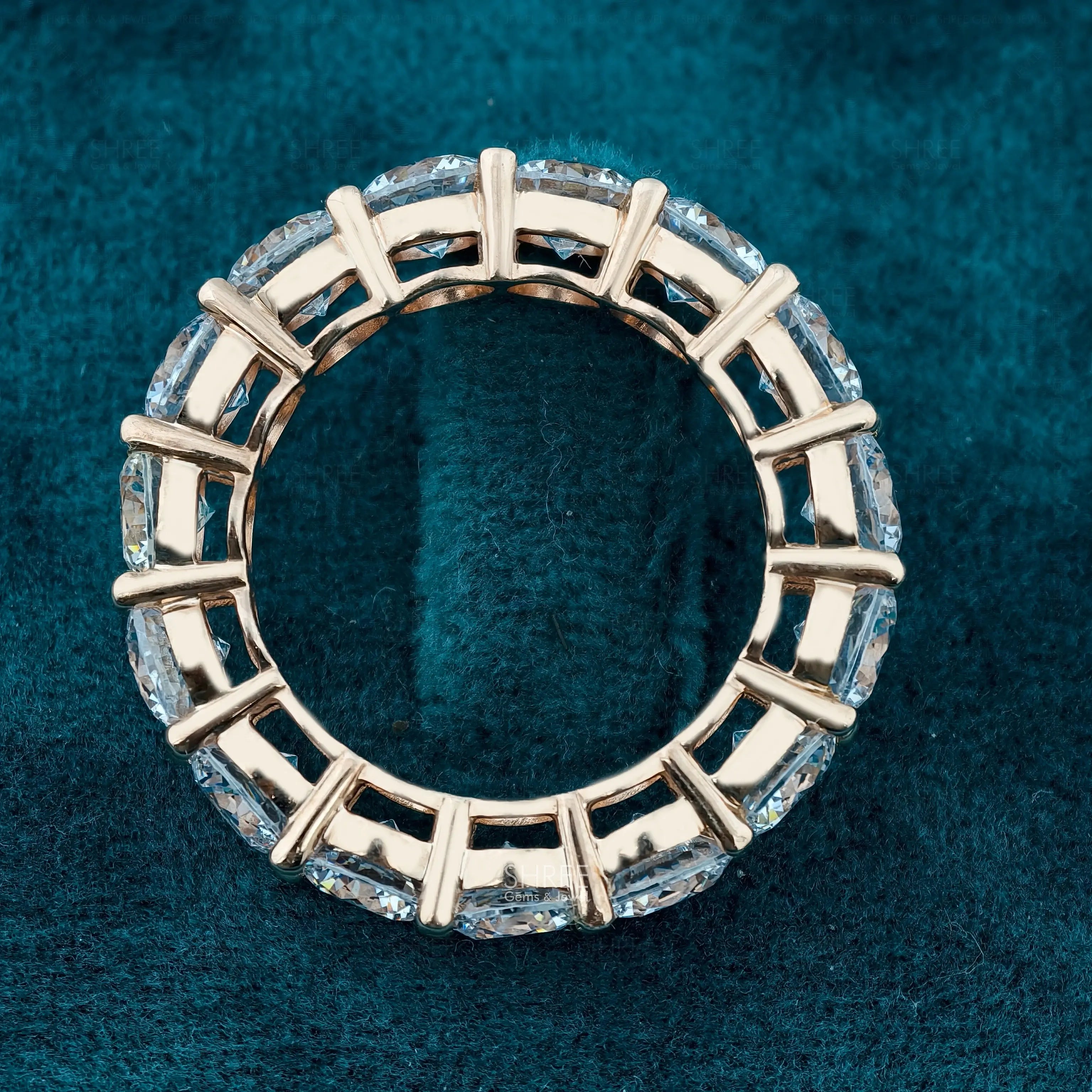 Full Band View of 2.40 Ct Round Lab Diamond Eternity Band