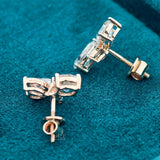 back view of affordable lab grown diamond earrings​