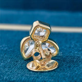 back view of 2.50 Ct Multi Shape Bezel Diamond Stud Earrings​
