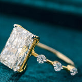 Side View of Radiant Cut Diamond Engagement Rings