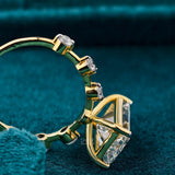 Setting View of Radiant Lab Grown Diamond Ring​

