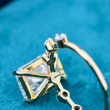 Back View of Radiant Cut Lab Grown Diamond Ring​

