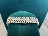 Front View of Marquise Shape Lab Diamond Tennis Bracelet