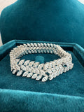 Full View of Marquise Cut Lab Grown Diamond Tennis Bracelet​