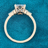top view of 2 Carat Lab Created Emerald Cut Diamond Ring​