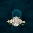 Front View Of 2 Carat Oval Lab Grown Diamond Engagement Ring