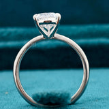 Full band view of 2 Carat Pear Solitaire Diamond Ring