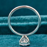 Upside-down view of 2 Carat Pear Solitaire Diamond Ring