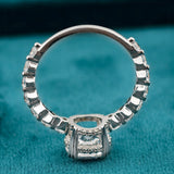 Round Shape Lab Grown Diamond Hidden Halo Engagement Ring