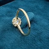 Gallery view of 2 Carat Round Halo Lab Diamond Engagement Ring