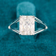 Front View of 2 Ct Radiant Cut Solitaire Engagement Ring