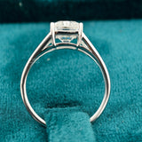 Full band view of 2 Ct Radiant Cut Solitaire Engagement Ring