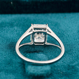 Back Side View of 2 Ct Radiant Cut Solitaire Engagement Ring