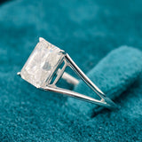 Side View of 2 Ct Radiant Cut Solitaire Engagement Ring