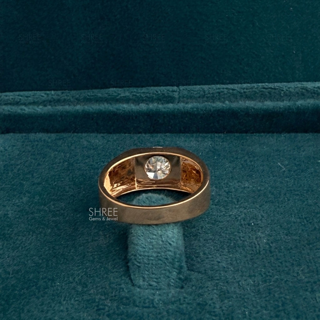 back view of 2 ct solitaire diamond ring​