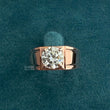 front view of round brilliant cut diamond ring​