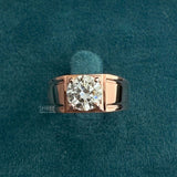 front view of round brilliant cut diamond ring​