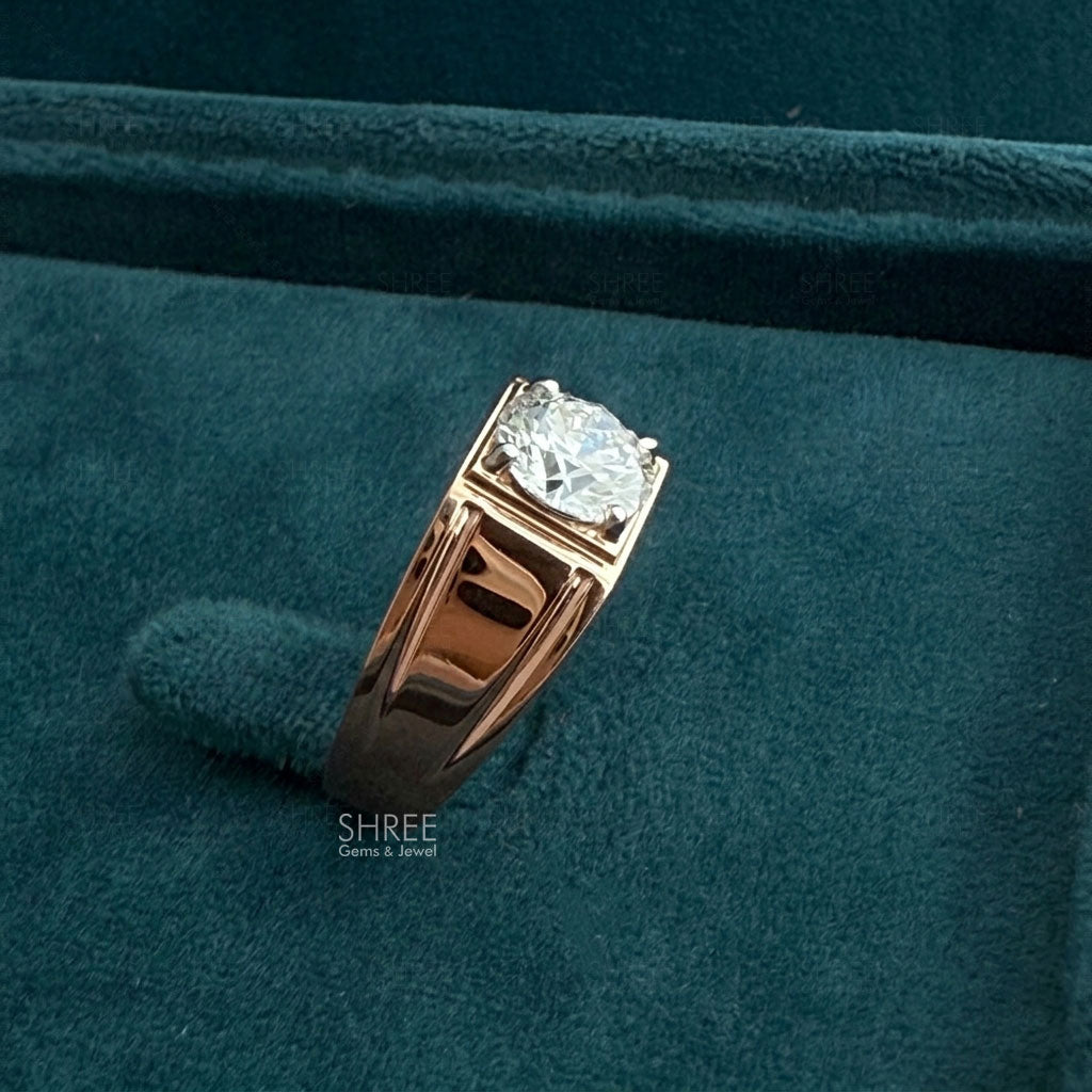 metal view of 2 carat solitaire diamond ring​
