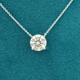 front view of solitaire diamond necklace pendant​
