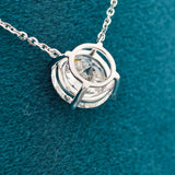 back view of lab grown diamond necklace for women​
