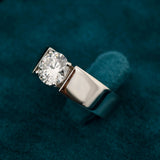 Side Close up View of Solitaire Lab Grown Diamond Ring for Men