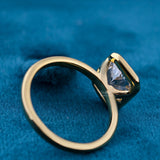 Back View of Radiant Cut Solitaire Diamond Engagement Rings​