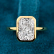 Front View of Radiant Cut Diamond Solitaire Engagement Ring