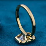 Back View of 2 Carat Radiant Cut Diamond Ring​