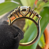 full ring view of oval diamond ring